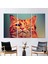3 Parçalı Kanvas Tablo, Turuncu Kedi Kanvas Baskı, Soyut Kedi Kanvas Poster, Modern Kanvas Baskı, 1