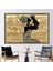 1 Parça Gold Çerçeveli Kanvas Tablo, Siyah Kadın Kanvas Poster, Etnik Sanat, Zebra Sanat Eseri, 1
