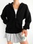 Kadın Oversize Fermuarlı Sweatshirt Hırka 3