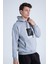 The Rule Erkek Gri Oversize Fit Önü Baskılı Kapüşonlu Içi Yumuşak Tüylü Sweatshirt RF0305 2