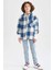 Erkek Çocuk Oversize Fit Uzun Kollu Flanel Gömlek X7573A622WN 2
