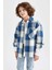 Erkek Çocuk Oversize Fit Uzun Kollu Flanel Gömlek X7573A622WN 3