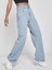 Buz Mavi Likralı Bol Paça Flare Jeans Salaş Kot Pantolon 2