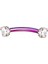 Cerrahi Çelik Zirkon Taşlı Rook Piercing , Kaş Piercing, Muz Piercing - 8mm - 1 Adet 1