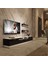 Trendstyle 220 Mdf Tv Ünitesi Tv Sehpası Beyaz Siyah 1