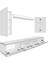 Trendstyle 5220DS Mdf Tv Ünitesi Tv Sehpası Beyaz Siyah Mermer 2
