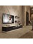 Trendstyle 220RS Mdf Tv Ünitesi Tv Sehpası Beyaz Siyah Mermer 1