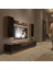 Trendstyle 5220DS Mdf Tv Ünitesi Tv Sehpası Ceviz Siyah Mermer 1