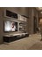 Trendstyle 5220 Slm Tv Ünitesi Tv Sehpası Beyaz Siyah Mermer 1
