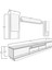 Trendstyle 5220DAS Mdf Tv Ünitesi Tv Sehpası Naturel Ceviz 3