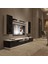 Trendstyle 5220D Mdf Tv Ünitesi Tv Sehpası Beyaz Siyah Mermer 1