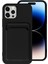 Apple Iphone 14 Pro Uyumlu Kılıf Kamera Korumalı Kartlıklı Cüzdanlı Kırmızı Tuşlu Siyah Silikon Kapak Ofix Kartvizitli Yumuşak 1