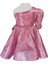 Pink Shine Pembe Tek Omuz Kız Çocuk Özel Gün Doğum Günü Abiye Elbise Little Girl Dress 1