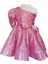 Pink Shine Pembe Tek Omuz Kız Çocuk Özel Gün Doğum Günü Abiye Elbise Little Girl Dress 2