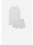 Baskılı %100 Pamuk Beyaz Ip Askılı Kız Çocuk Atlet Boxer Takım 1