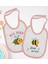 Kids Be Kind ve Bee Mine Tasarımlı 2’li Pembe Mama Önlüğü-1 1