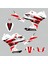 Honda Cbr 125 Rr Lines Design Sticker Set (Beyaz-Kırmızı-Siyah) 2