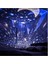 Gece Lambası LED Projeksiyon Gece Lambası Dönen Ay Yıldız LED Mavi 2