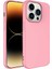 Apple iPhone 14 Pro Kapak Içi Kadife Lansman Lux Silikon Kılıf - Pembe 1