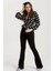 Kadın Siyah Solmayan Yüksel Bel Likralı Toparlayıcı Ispanyol Jeans Pantalon Harmony 3