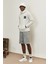 Erkek Gri Melanj Standart Fit Normal Kesim Içi Polarlı Içi Polarlı Kapüşonlu Sweatshirt 4