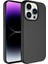 Apple iPhone 14 Pro Max Kapak Içi Kadife Lansman Lux Silikon Kılıf - Siyah 1