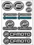 Cf Moto Sticker Seti Gri 1