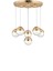 Lüks Modern 3 Renk Ledli 6'lı Tasarım Sarkıt Gold Sarı Avize 2