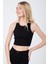 Kadın Kaşkorse Crop Büstiyer Atlet 6105 Siyah 1