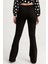 Kadın Siyah Solmayan Yüksel Bel Likralı Toparlayıcı Ispanyol Jeans Pantalon Harmony 4