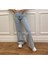 Extra Yüksek Bel Likralı Kar Yıkamalı Wide Leg Jean Geniş Paça Kot Pantolon 4