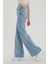Süper Yüksek Bel Likralı Kar Yıkamalı Geniş Paça Kot Pantolon (Wide Leg) 4