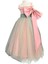 Yeşil Pembe Fiyonklu Kız Çocuk Özel Gün Doğum Günü Abiye Elbise Little Girl Dress Toddler 1