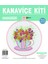 Kanaviçe Etamin Kiti, Kasnaklı 19 cm Fincanda Çiçekler 1