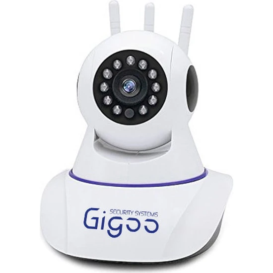 Gigoo Hd 360° 3 Antenli Hareket Sensörlü Ip Bebek ve Güvenlik Kamerası
