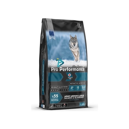 Pro Performance Orta ve Büyük Irklar Için Somonlu Yetişkin Köpek Maması 12 kg
