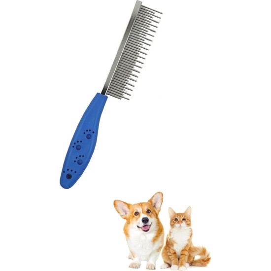 Tüy Açıcı Kedi Köpek Tarağı Tek Taraflı Metal Dişli Evcil Hayvan Bakım Fırçası