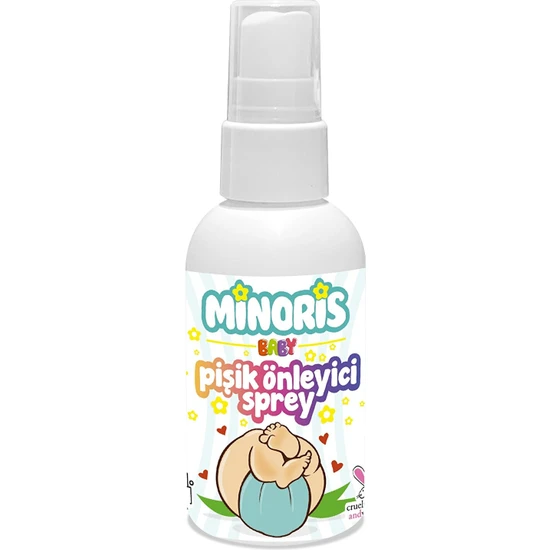 Minoris Baby Pişik Önleyici Sprey 100ML Parfümsüz, Vegan