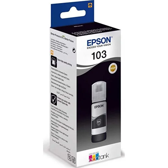 Epson 103 Orijinal Siyah Şişe Mürekkep Kartuş (C13T00S14A) - 65 ml