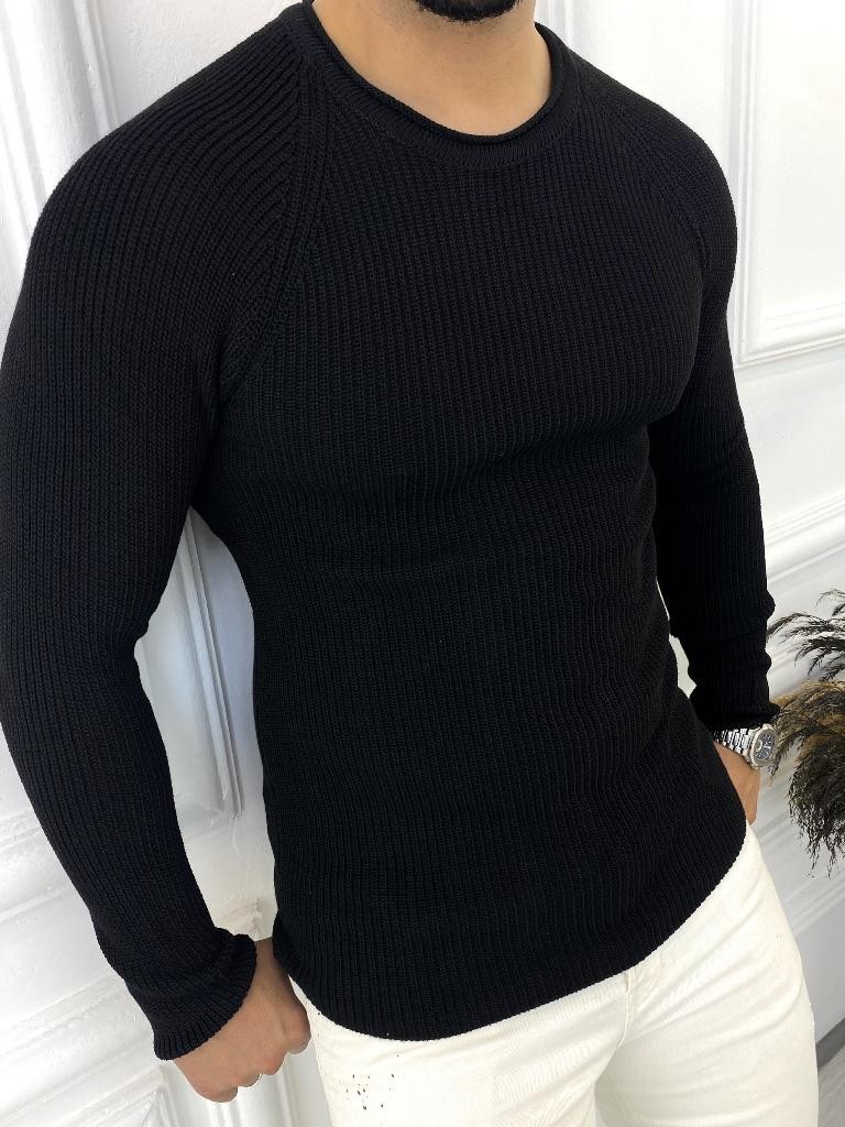 Elku Moda Kazak Slim Fit Triko Dar Kesim Kazak görsel 3