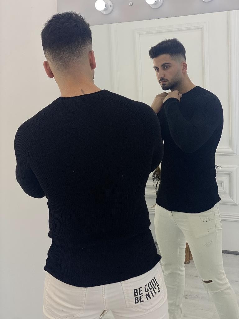 Elku Moda Kazak Slim Fit Triko Dar Kesim Kazak görsel 4