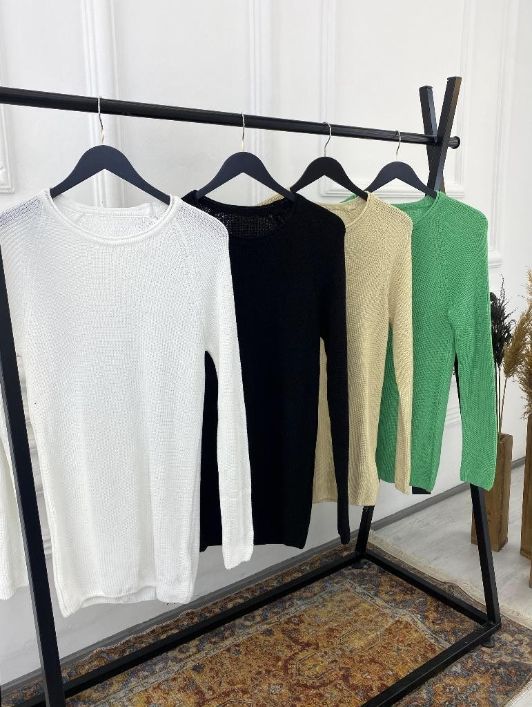 Elku Moda Kazak Slim Fit Triko Dar Kesim Kazak görsel 5