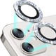 Fox iPhone 11/12 Uyumlu Swarowski Taşlı Silver Kamera Lens Koruyucu