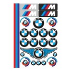 Stickrmarket Stickermarket BMW Sticker Seti 21x32 cm Özel Kesim Kendinden Yapışkanlı Kaliteli Tasarım