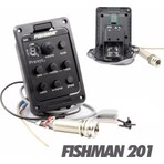 Fishman Presys Blend 201 Preampli ile Nikel Jack Yuvası ve Kablolar İçeren Kompakt Kontrol