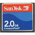 Sandisk 2 GB Compact Flash Hafıza Kartı 4K Video Desteği ile Yüksek Okuma Hızı