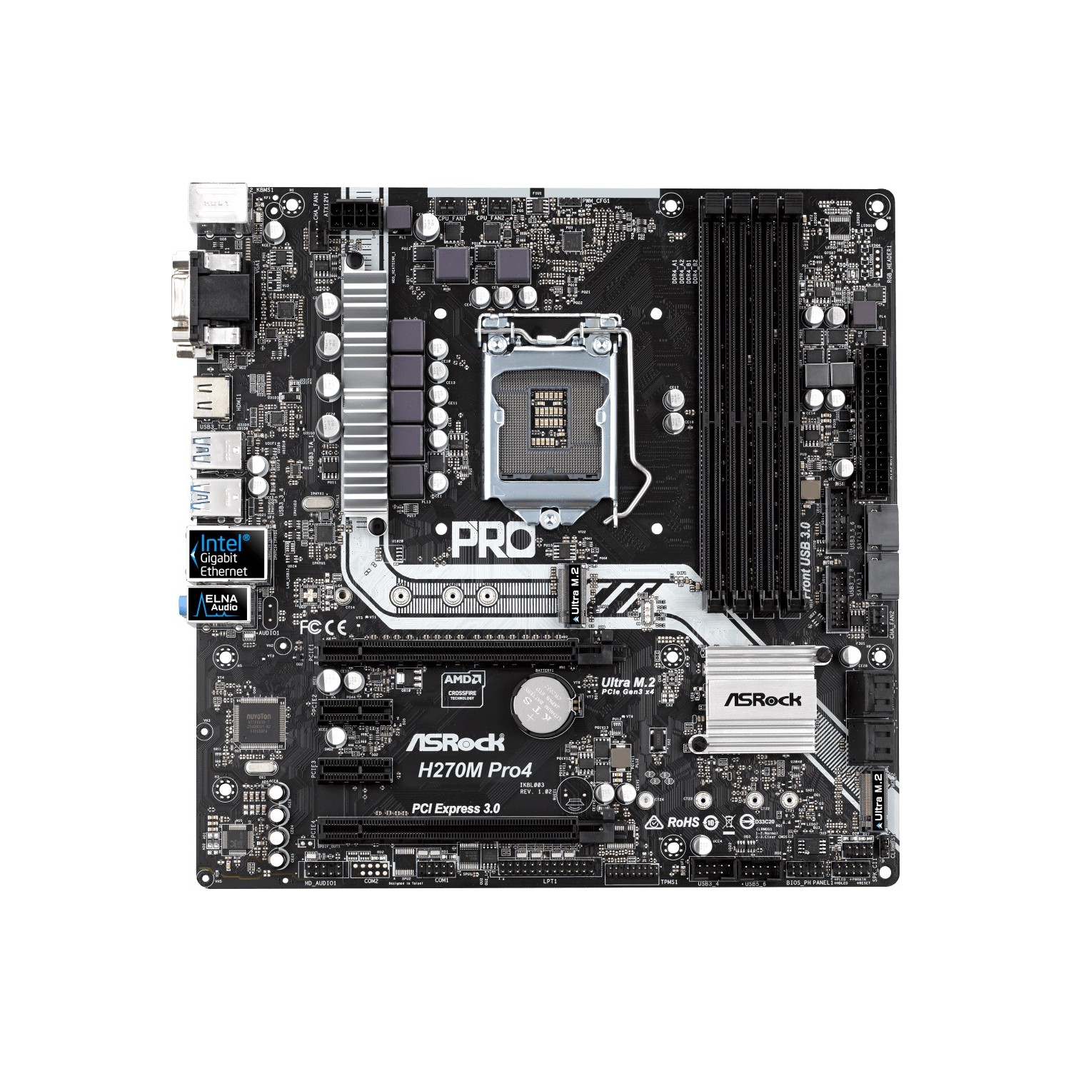 Asrock h270 pro4 какие процессоры поддерживает