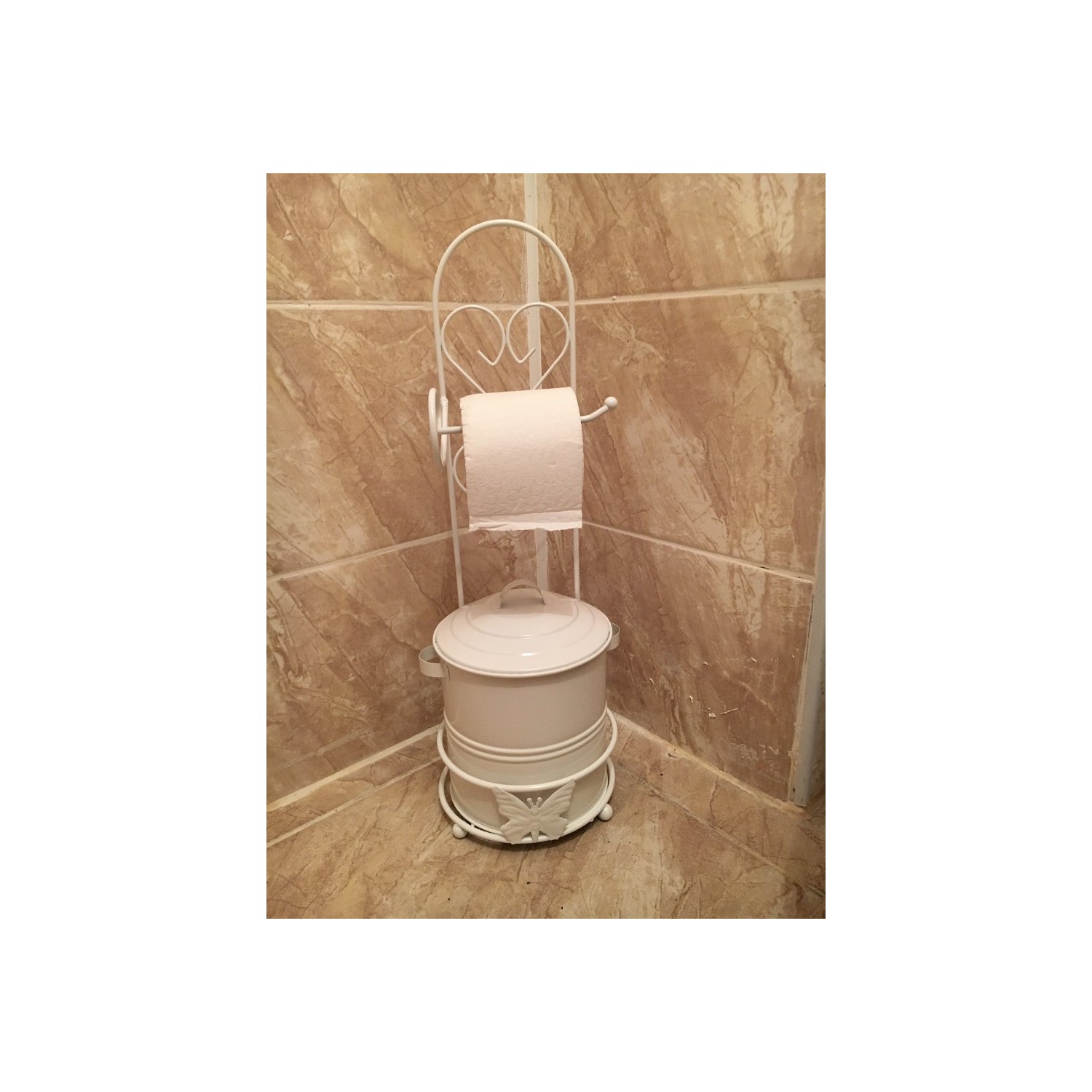 Evistro Ferforje Tuvalet Kağıdı Askısı Ve Çöp Kovası Beyaz Fiyatı