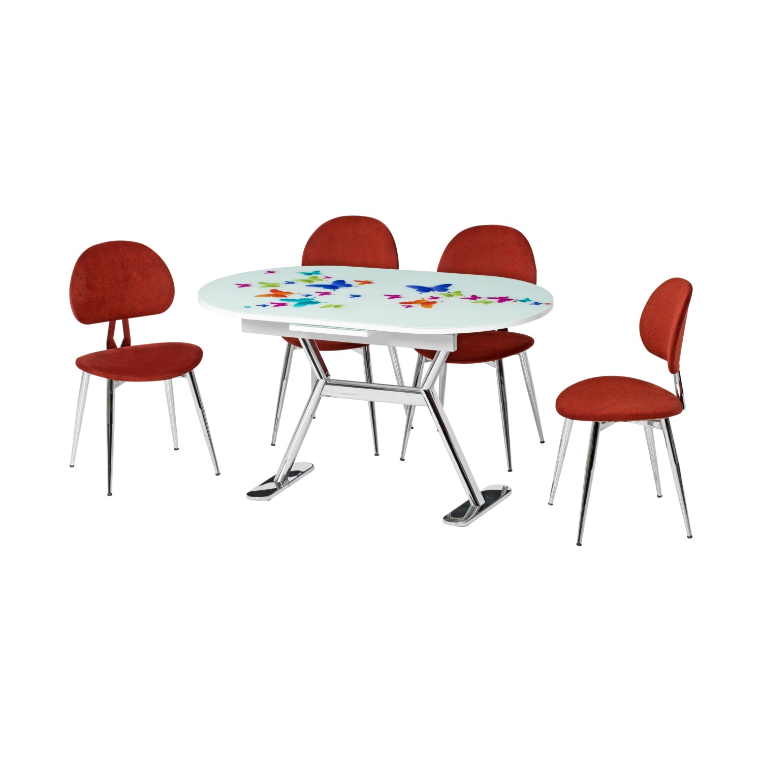 Azzore Kelebek Desenli Mutfak Masası Takımı Fiyatı