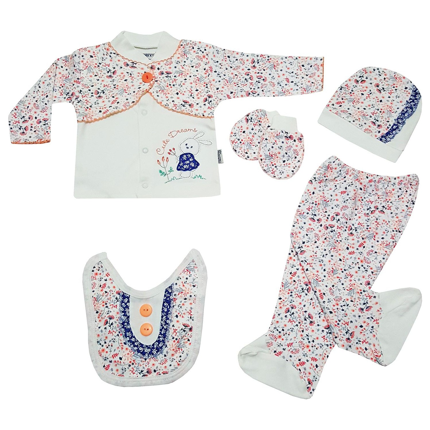 Karyel 5 Parça Organik Bebek Hastane Çıkışı Yeni Doğan